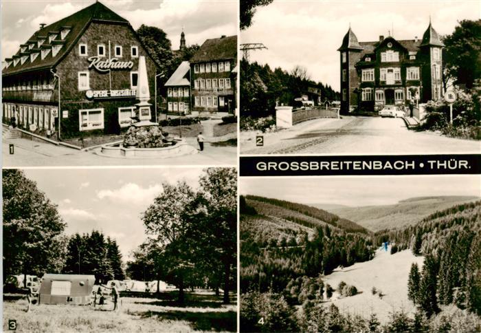 Grossbreitenbach Thueringen Rathaus Karl Marx Platz Hohe Tanne Zeltplatz Grundsb