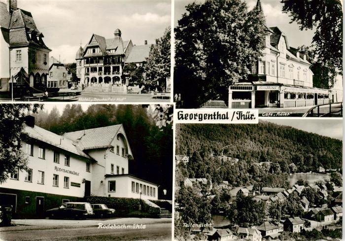Georgenthal Gotha Hotel Deutscher Hof Cafe Adler Roedebachmuehle Teilansicht