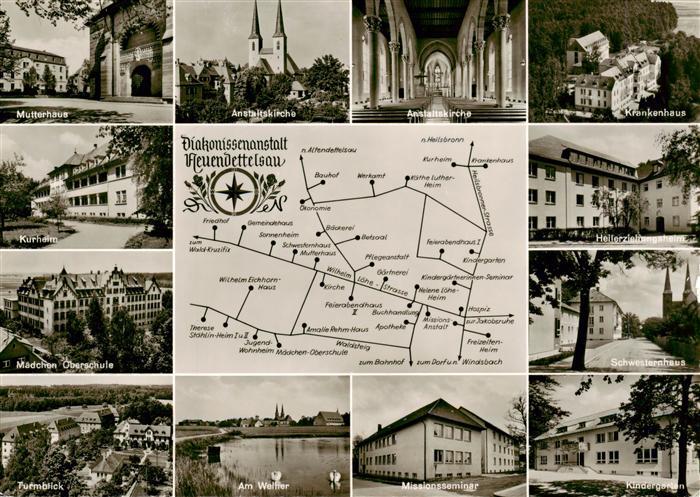 Neuendettelsau Mutterhaus Kurheim Maedchen Oberschule Turmblick Anstaltskirche K