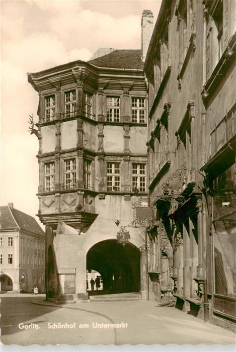 Goerlitz  Sachsen Schoenhof am Untermarkt Renaissancehaus