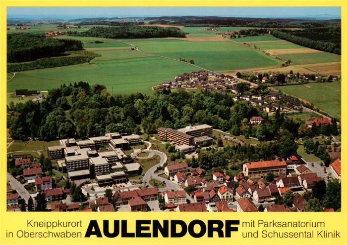 Aulendorf Fliegeraufnahme mit Parksanatorium und Schussental Klinik