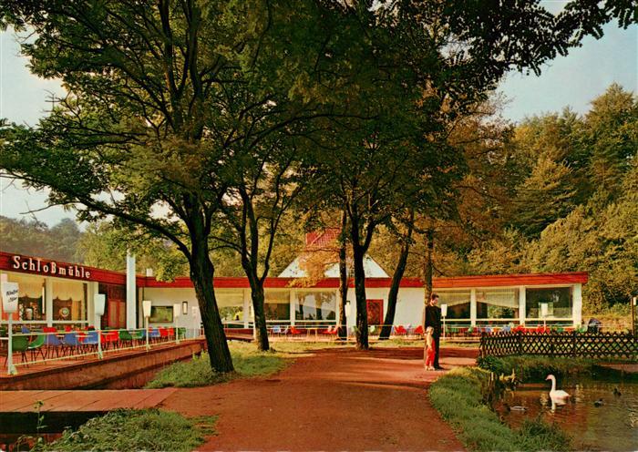 Bad Iburg Cafe Schlossmuehle Ansicht Seeseite