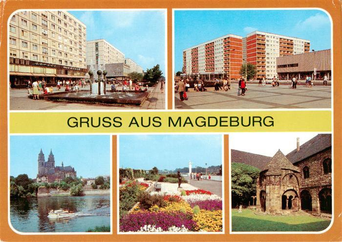 MAGDEBURG  CITY Karl Marx Strasse Julius Bremer Strasse Blick zum Dom Promenade