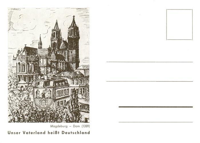 MAGDEBURG  CITY Dom Zeichnung