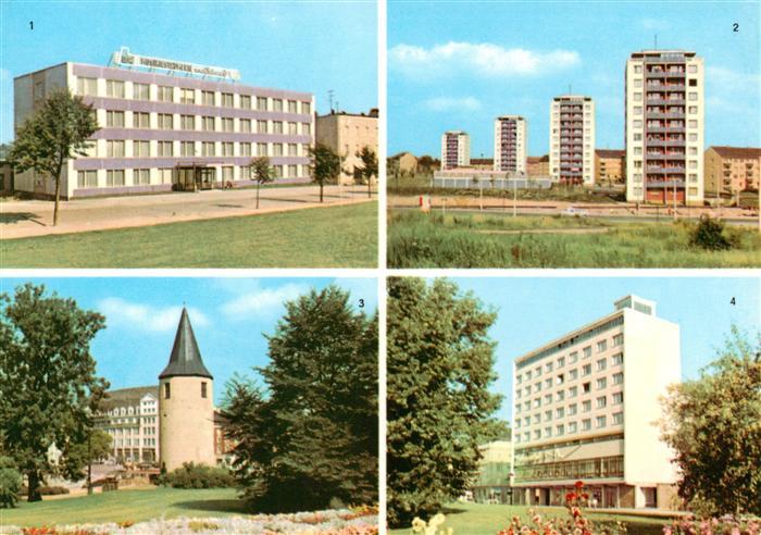 Plauen  Vogtland VVB Musikinstrumente und Kulturwaren Punkthaeuser Nonnenturm am