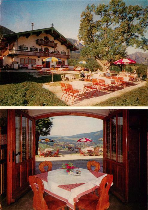 Ruhpolding Bayern Berggasthaus und Cafe Weingarten Terrasse