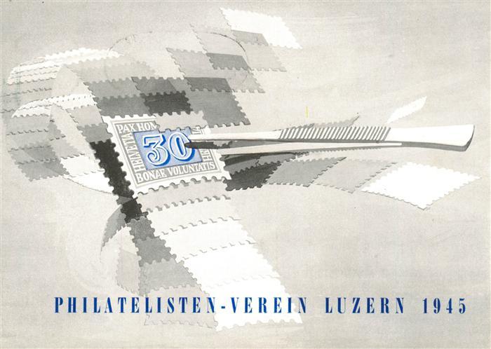Luzern  LU Philatelisten Verein Luzern 1945 Einladung