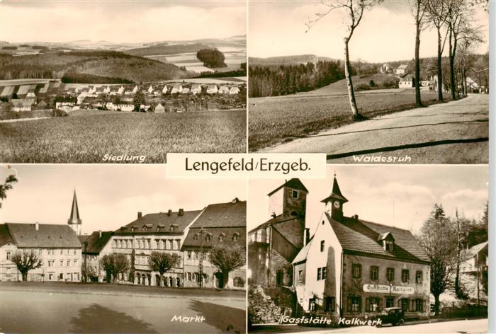 Lengefeld Erzgebirge Siedlung Waldesruhe Markt Gaststaette Kalkwerk
