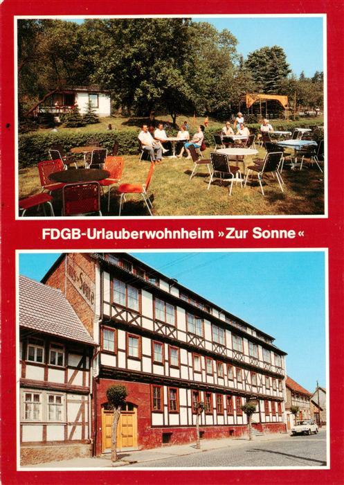 Neustadt Harz FDGB Urlauberwohnheim Zur Sonne Gartenterrasse Aussenansicht