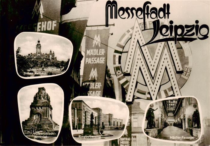 LEIPZIG Sachsen Neues Rathaus Voelkerschlacht Denkmal Ringbebauung Maedler Passa