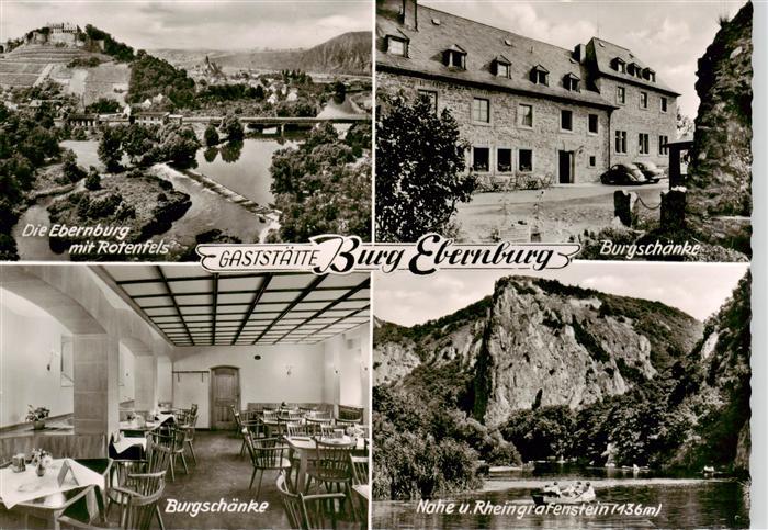 Ebernburg Bad Muenster am Stein-Ebernburg mit Rotenfels Burgschaenke Nahe und Rh