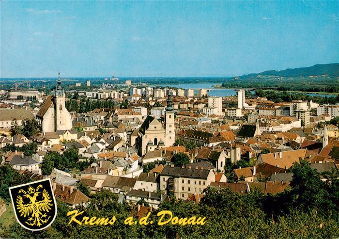Krems Donau Niederoesterreich AT Blick vom Wachtberg auf das Stadtzentrum