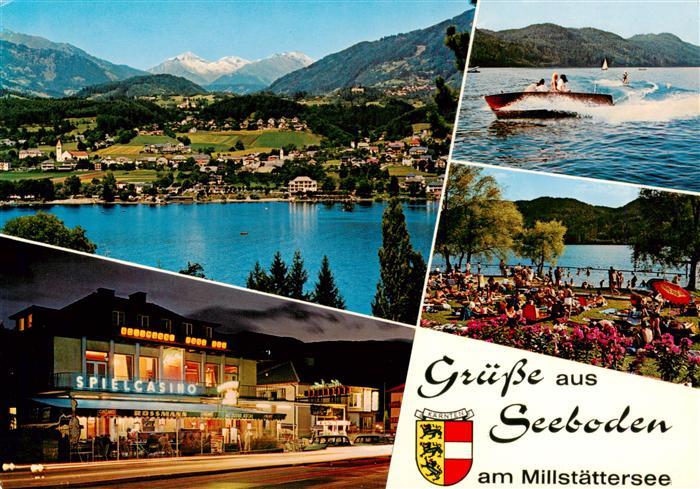 Seeboden Millstaettersee Kaernten AT Panorama Bootspartie Liegewiese Spielcasino
