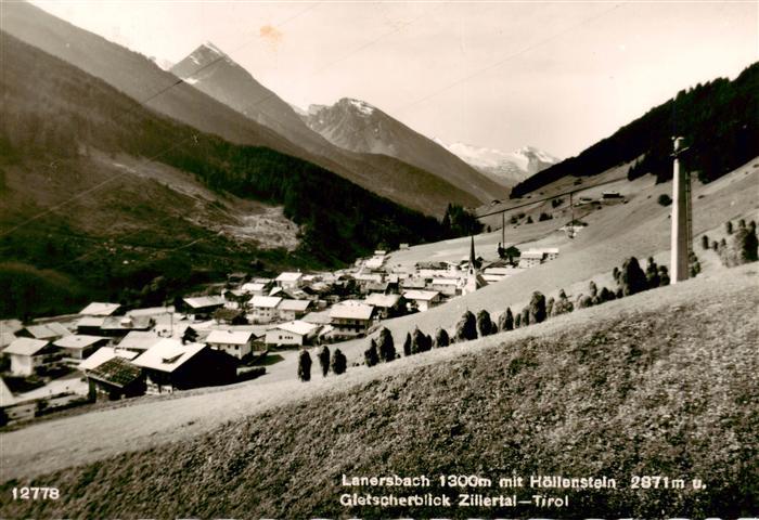 Lanersbach Mayrhofen Zillertal Tirol AT mit Hoellenstein Gletscherblick Zillerta