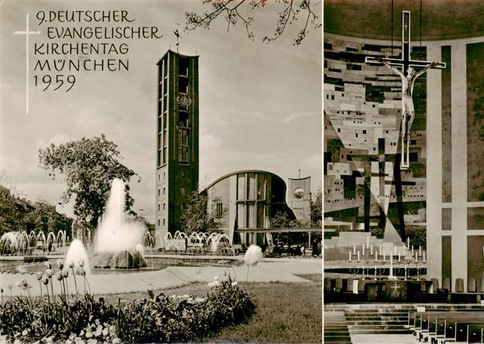 Muenchen Bayern 9. Dt Ev Kirchentag Kirche Inneres