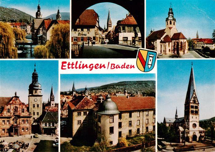 Ettlingen Motive Stadtzentrum Rathaus Kirche