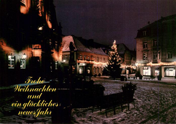 Ettlingen Weihnachts- und Neujahrskarte Nachtaufnahme