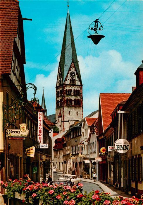 Ettlingen Kronenstrasse mit Herz-Jesu-Kirche