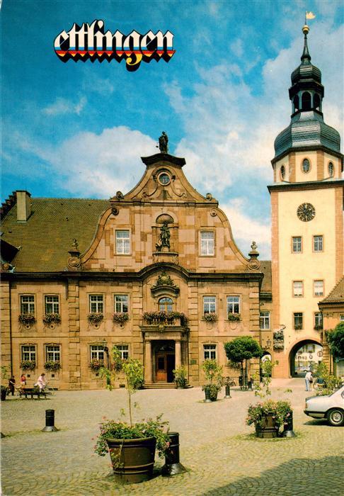 Ettlingen Rathaus mit Rathausturm