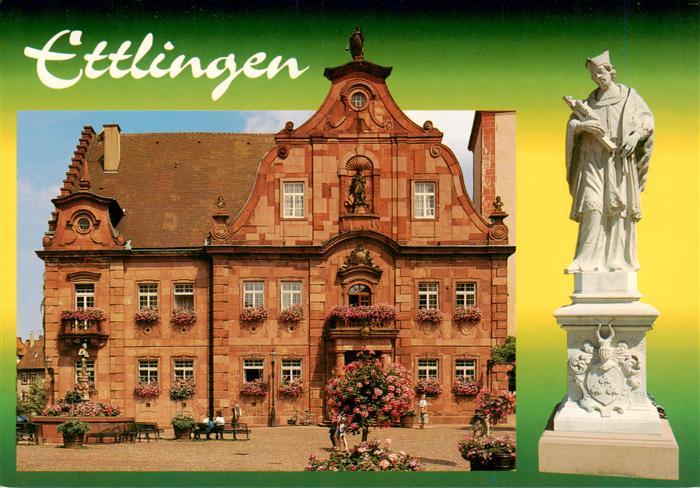 Ettlingen Rathaus Barockfassade Denkmal Statue