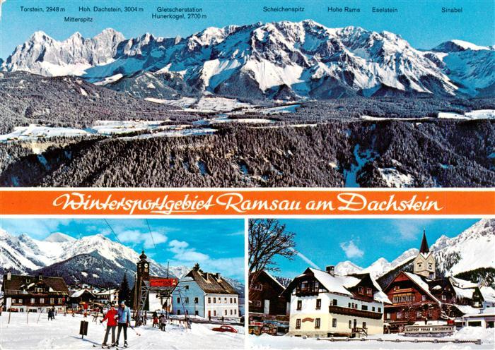 Ramsau am Dachstein Schladming Obersteiermark AT Winterpanorama Dachsteingebirge