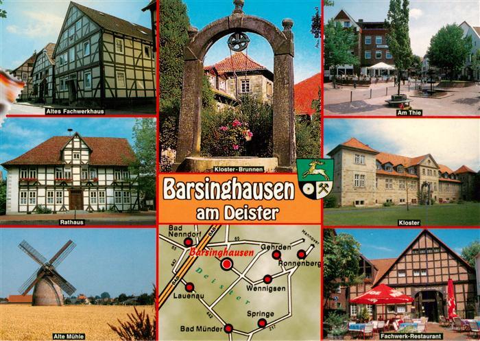 Barsinghausen Altes Fachwerkhaus Rathaus Alte Muehle Kloster Brunnen Am Thie Klo