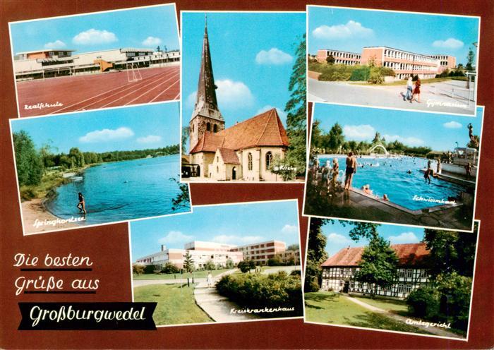 Grossburgwedel Realschule Springhorstsee KIrche Schwimmbad Kreiskrankenhaus Amts