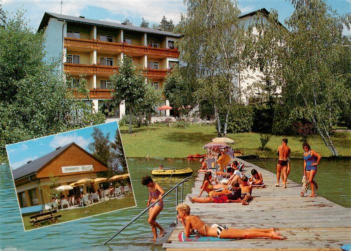 St Kanzian Klopeiner See Kaernten AT Strandpension Greif Strandpartie