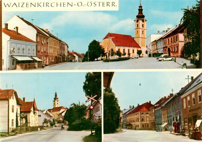 Waizenkirchen Stadtplatz Kirche Ortspartien