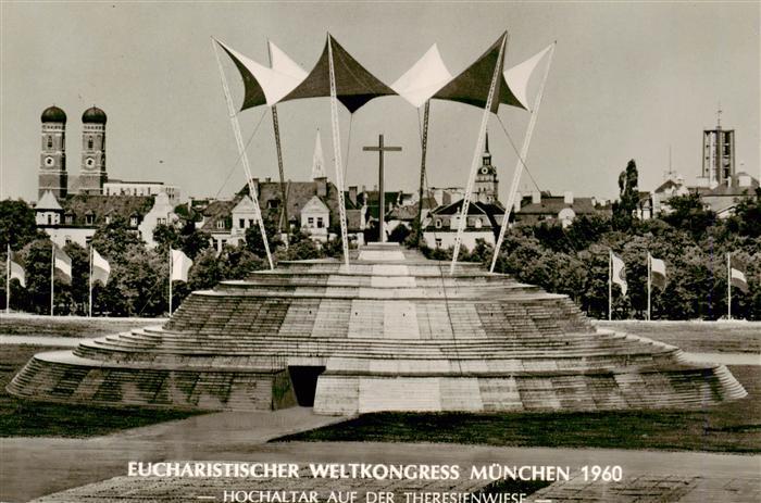 Muenchen Bayern 37. Eucharistischer Weltkongress 1960 Hochaltar auf der Theresie