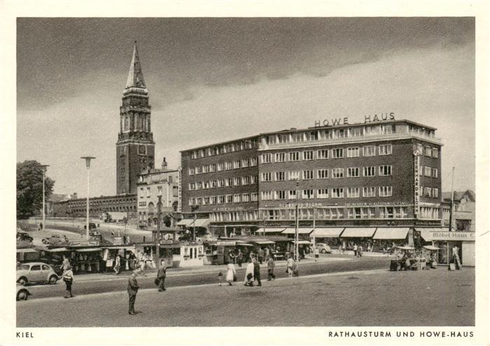 KIEL  CITY Rathausturm und Howe Haus