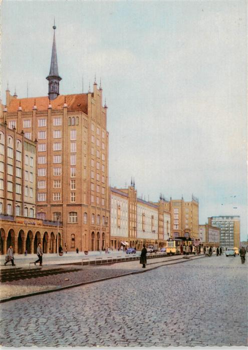 ROSTOCK  CITY Lange Strasse mit Hochhaus
