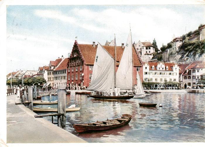 Meersburg Bodensee Partie am Hafen