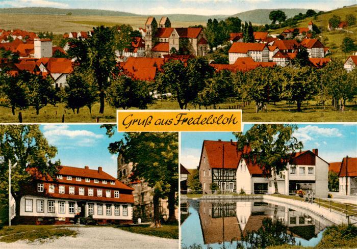 Fredelsloh Panorama Schloss Weiher