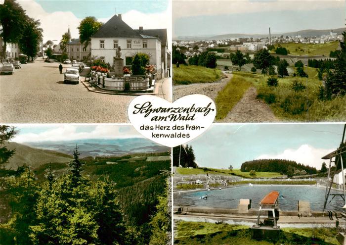 Schwarzenbach am Wald Ortsansicht Panorama Schwimmbad