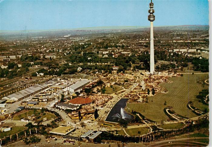 DORTMUND  CITY Westfalenhalle Rotierendes Turmrestaurant Fliegeraufnahme