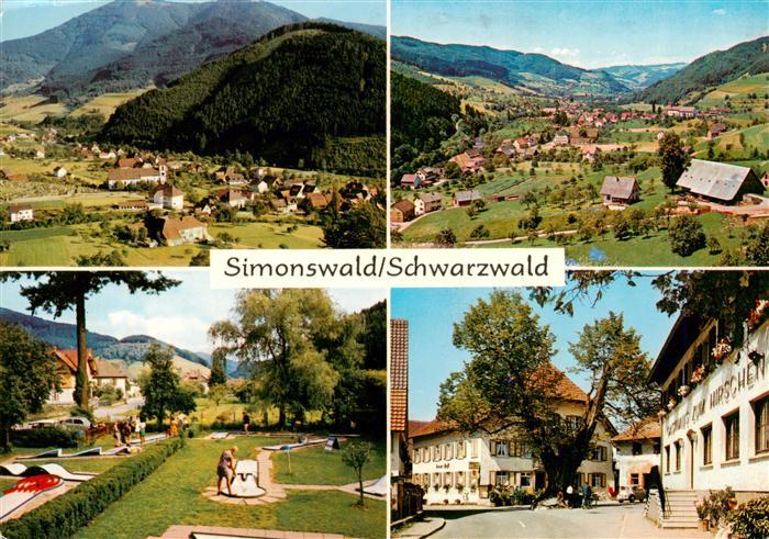 Simonswald Simonswaeldertal Fliegeraufnahmen Minigolfplatz Gasthof zum Hirschen