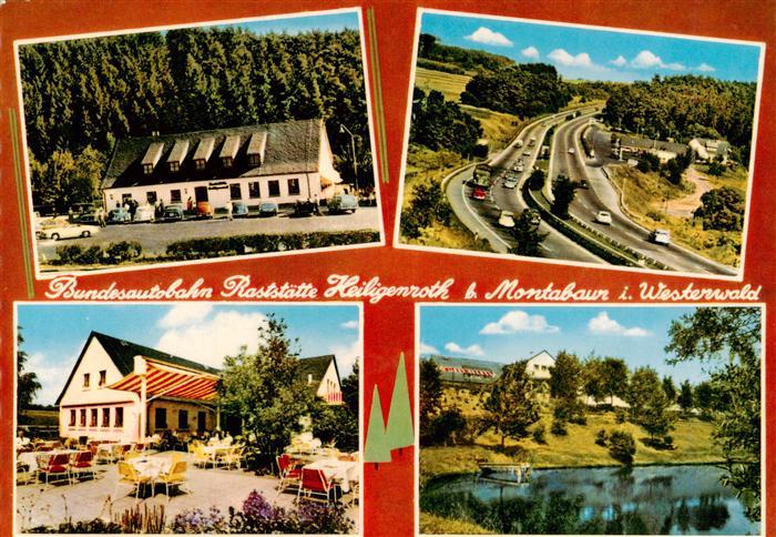 Heiligenroth BAB Raststaette Terrasse Gondelteich Autobahn Koeln Frankfurt