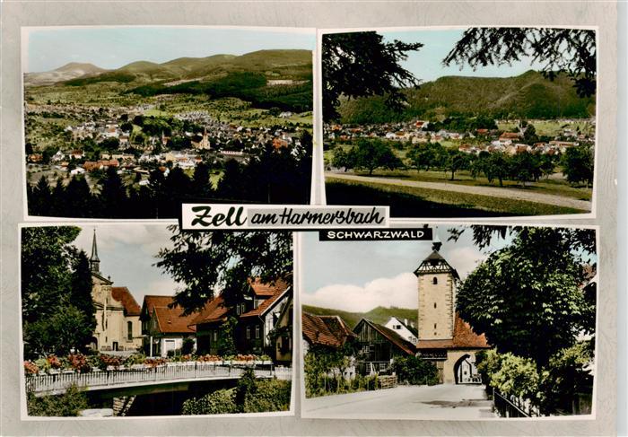 Zell Harmersbach Panorama Bruecke Stadtturm
