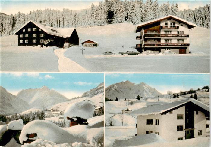 Hirschegg Kleinwalsertal Vorarlberg AT Gaestehaus Mueller Winterpanorama