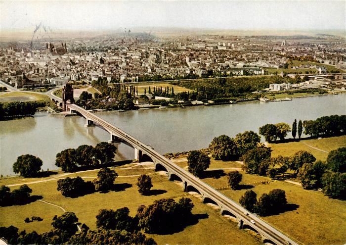 Worms Rhein Fliegeraufnahme