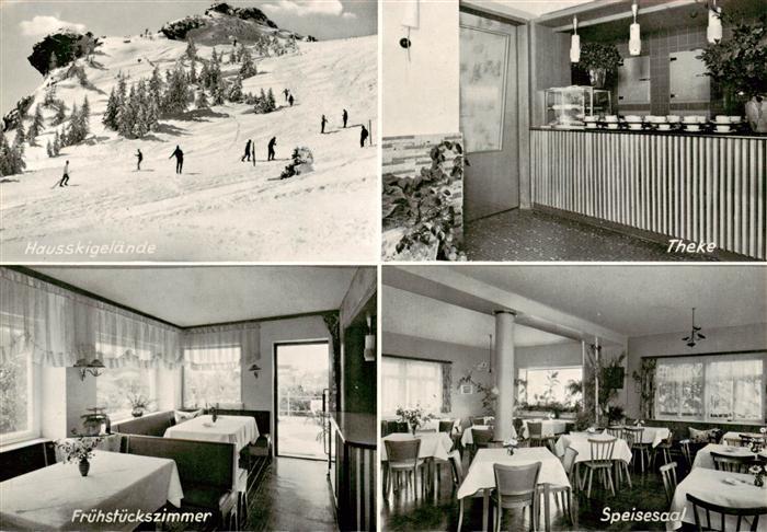 Bodenmais Hausskigelaende Theke Fruehstueckszimmer Speisesaal