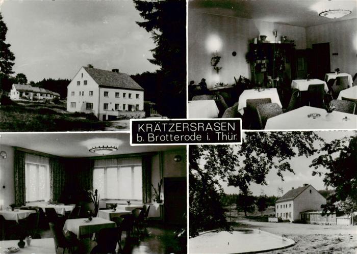 Kraetzersrasen Brotterode Waldgaststaette des VEB Waelzkoerperfabrik Liebenstein