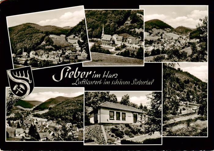 Sieber Herzberg am Harz Panorama Kirche Lesehalle Teilansichten