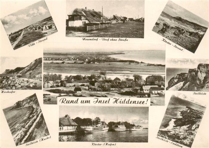 Insel Hiddensee Vitte Neuendorf Kloster Strand Hochufer Steilkueste Panorama Haf