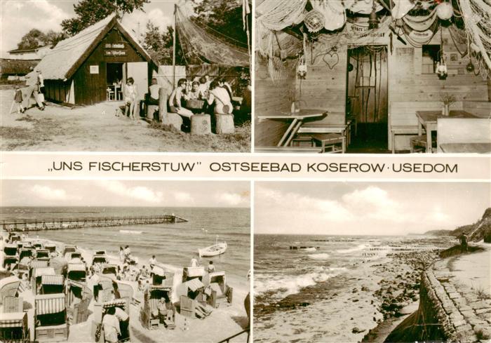 Koserow Ostseebad Usedom Uns Fischerstuw Stran Streckenbergmauer