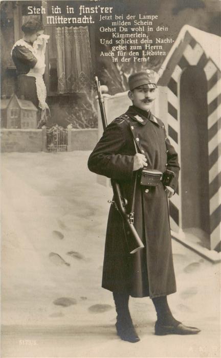 Foto AMB Nr. Nr. 5173/5 Steh ich in finsterer Mitternacht Soldat