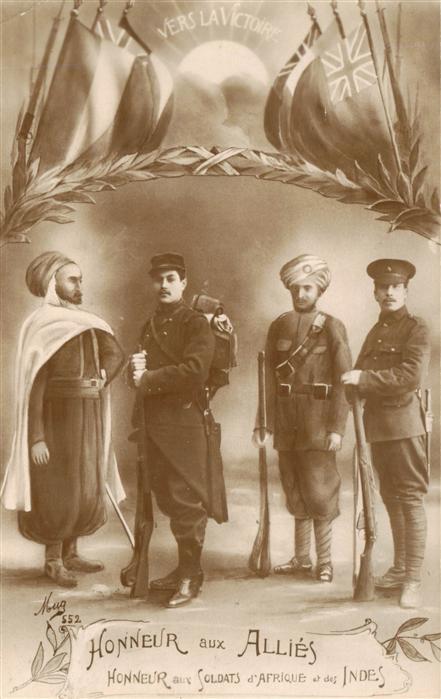 Militaria France sonstiges Honneur aux Allies Soldaten Jndes