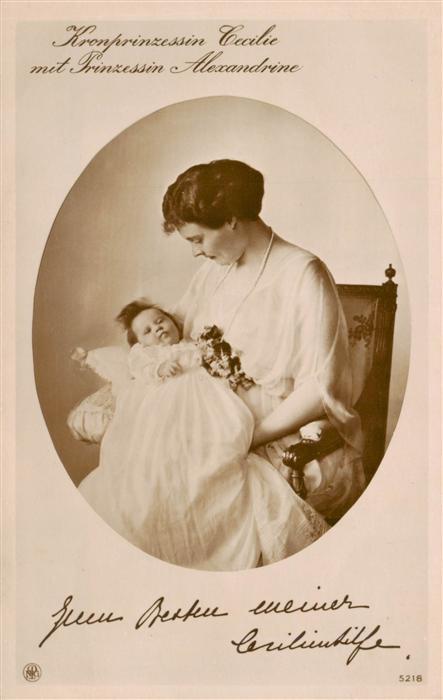 Adel Noble Kronprinzessin Cesilie Prinzessin Alexandrine