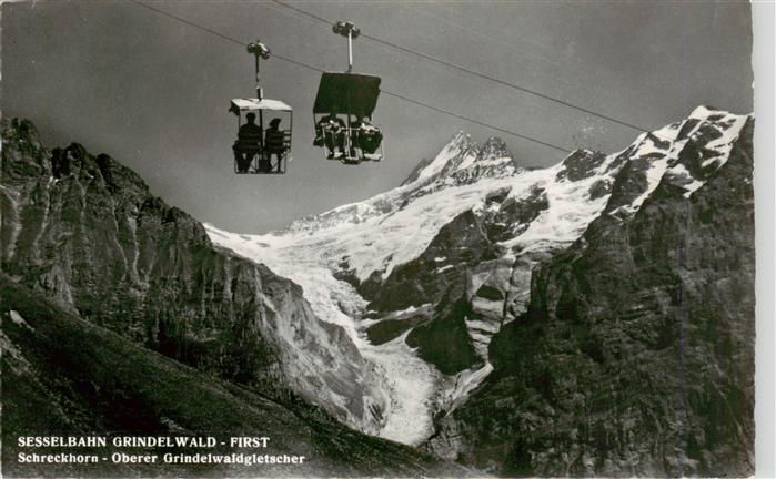 Sessellift Chairlift Telesiege Grindelwald First Schreckhorn